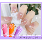 6 grids 3d white acrylic flower nail